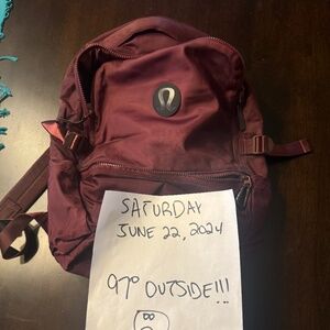 Lululemon Limited Edition Crew Backpack, Maroon